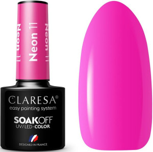 Claresa Lakier Hybrydowy Neon 1 Neonowy Róż Różowy