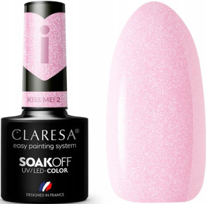 Claresa Lakier Hybrydowy Kiss Me! 2 Róż z Drobinką