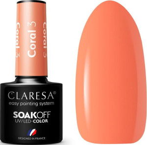 Claresa Lakier Hybrydowy Coral 3 Koralowy 5g