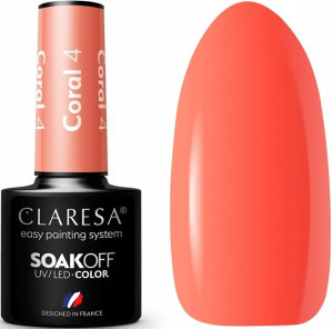 Claresa Lakier Hybrydowy Coral 4 Koralowy 5g