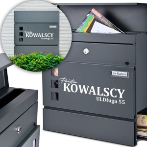 Skrzynka POCZTOWA na LISTY Nazwisko ADRES UV Wzory