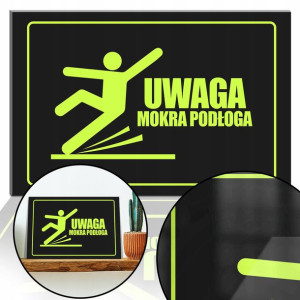Tabliczka Informacyjna 32x21 Mokra Podłoga Wzory