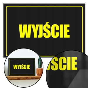 Tabliczka Informacyjna PCV 32x21 Wyjście Wzory