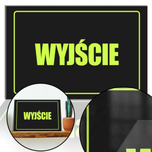 Tabliczka Informacyjna PCV 32x21 Wyjście Wzory