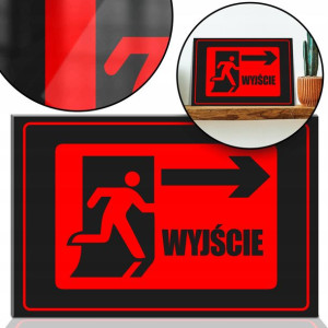 Tabliczka Informacyjna PCV 32x21 Wyjście Wzory