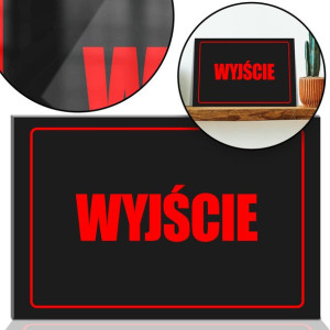 Tabliczka Informacyjna PCV 32x21 Wyjście Wzory