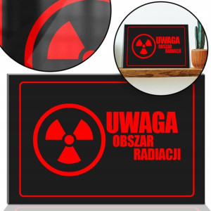 Tabliczka Ostrzegawcza 32x21 Obszar Radiacji Wzory