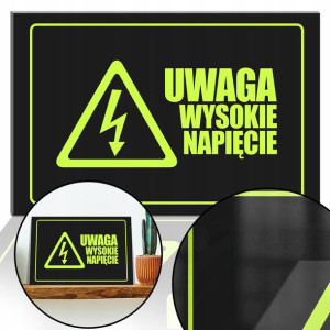 Tabliczka Ostrzegawcza 32x21 Wysokie Napięcie Wzo