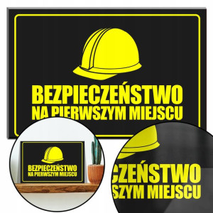 Tabliczka Ostrzegawcza PCV 32x21 Bezpieczeństwo Wz