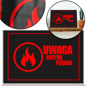 Tabliczka Ostrzegawcza PCV 32x21 Ryzyko Pożaru Wzo