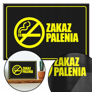 Tabliczka Ostrzegawcza PCV 32x21 Zakaz Palenia Wz
