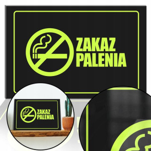 Tabliczka Ostrzegawcza PCV 32x21 Zakaz Palenia Wz