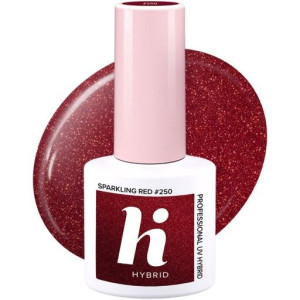 Hi Hybrid Lakier Hybrydowy250 Sparkling Red Brokat