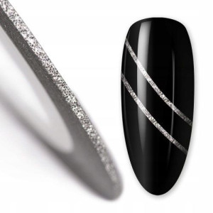 Nitka Tasiemka Do Zdobień Paznokci Silver Glitter