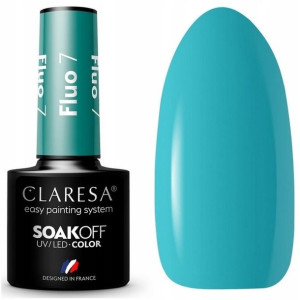 Claresa Lakier Hybrydowy Fluo 7 Niebieski 5g