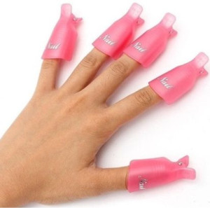 Klipsy Do Ściągania Hybrydy Aceton Manicure 5 szt.