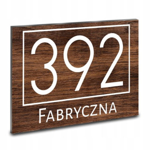 TABLICA Adresowa PCV 32x21 NUMER DOMU Wiele Wzorów