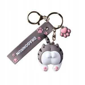 Brelok Przywieszka Do Kluczy Sweet Cat Gray Kotek