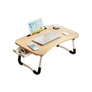 Składany Stolik Pod Laptopa Tablet Książkę Brązowy