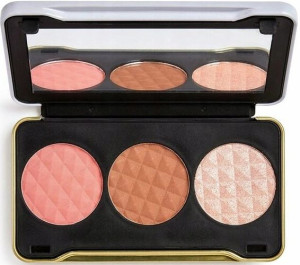 MakeUp REVOLUTION Trio Róż Bronzer Rozświetlacz