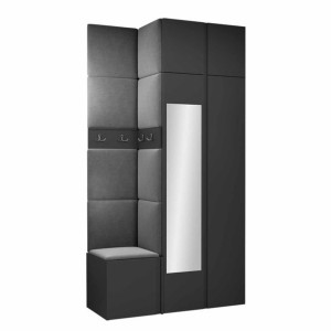 GARDEROBA Orion XXXVI panele tapicerowane + meble grafit