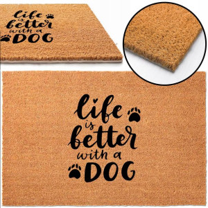 Wycieraczka 40x60 Life Is Better With Dog Wzory