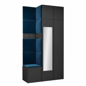 GARDEROBA Orion XXXVI panele tapicerowane + meble grafit
