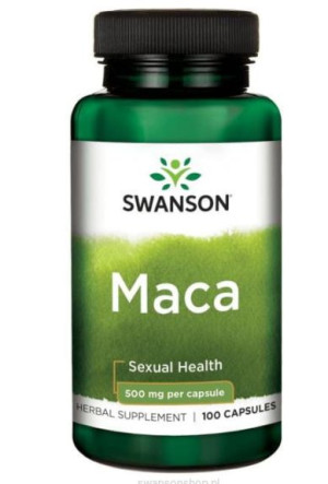 Maca 500mg 100 kapsułek SWANSON Suplement diety