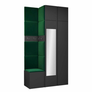 GARDEROBA Orion XXXVI panele tapicerowane + meble grafit