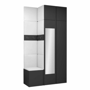 GARDEROBA Orion XXXVI panele tapicerowane + meble grafit