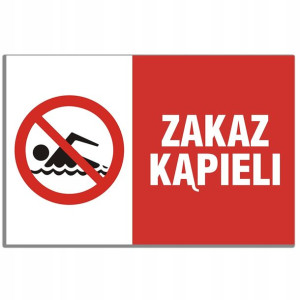 TABLICA Ostrzegawcza ZAKAZ KĄPIELI Wiele WZORÓW