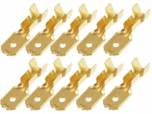 Konektor Płaski Męski Wsuwka 6,2mm / 2,5mm 10szt