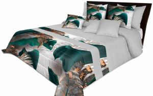 Narzuta Pikowana 200x220 Na Łóżko Liście Elegancka