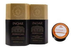 Inoar Zestaw Keratyna + Szampon 2x 250ml + Gratis