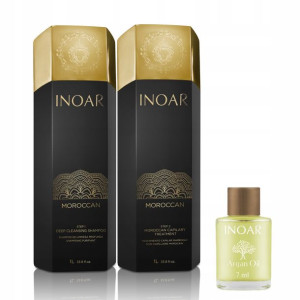 Inoar Keratyna + Szampon 2x 1000ml + Argan Oil 7ml