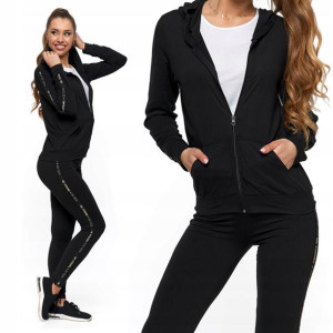 Moraj Bluza Damska z kapturem 3300-100 czarna S/M