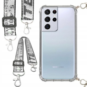 Etui Anti-Shock Smycz Biała SAMSUNG S21 ULTRA 5G