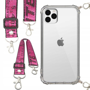 Etui Anti-Shock Smycz Różowa Do IPHONE 11 PRO MAX