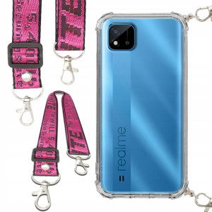 Etui Anti-Shock Smycz Różowa Do REALME C11 2021