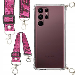 Etui Anti-Shock Smycz Różowa Do SAMSUNG S22 ULTRA