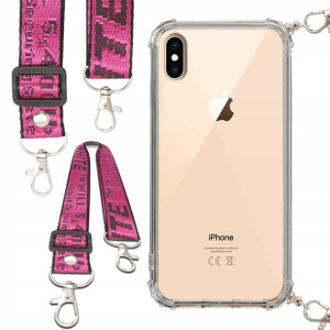 Etui Anti-Shock Ze Smyczą Różowa Do IPHONE XS MAX