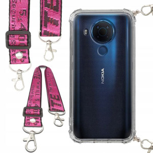 Etui Anti-Shock Ze Smyczą Różowa Do NOKIA 5.4 Case