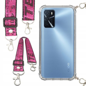 Etui Anti-Shock Ze Smyczą Różowa Do OPPO A16s Case