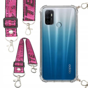 Etui Anti-Shock Ze Smyczą Różowa Do OPPO A32 Case