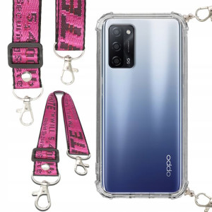 Etui Anti-Shock Ze Smyczą Różowa Do OPPO A55 5G