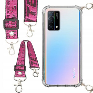 Etui Anti-Shock Ze Smyczą Różowa Do OPPO K9 Case