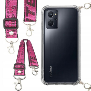 Etui Anti-Shock Ze Smyczą Różowa Do REALME 9i Case