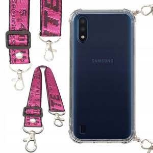 Etui Anti-Shock Ze Smyczą Różowa Do SAMSUNG M01