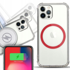 Etui Antishock + Magsafe Czerwony do IPHONE 12 PRO