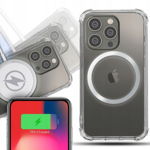 Etui Antishock + Magsafe Srebrny do iPHONE 14 PRO